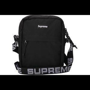 Men’s Authentic Black Supreme Shoulder Bag
